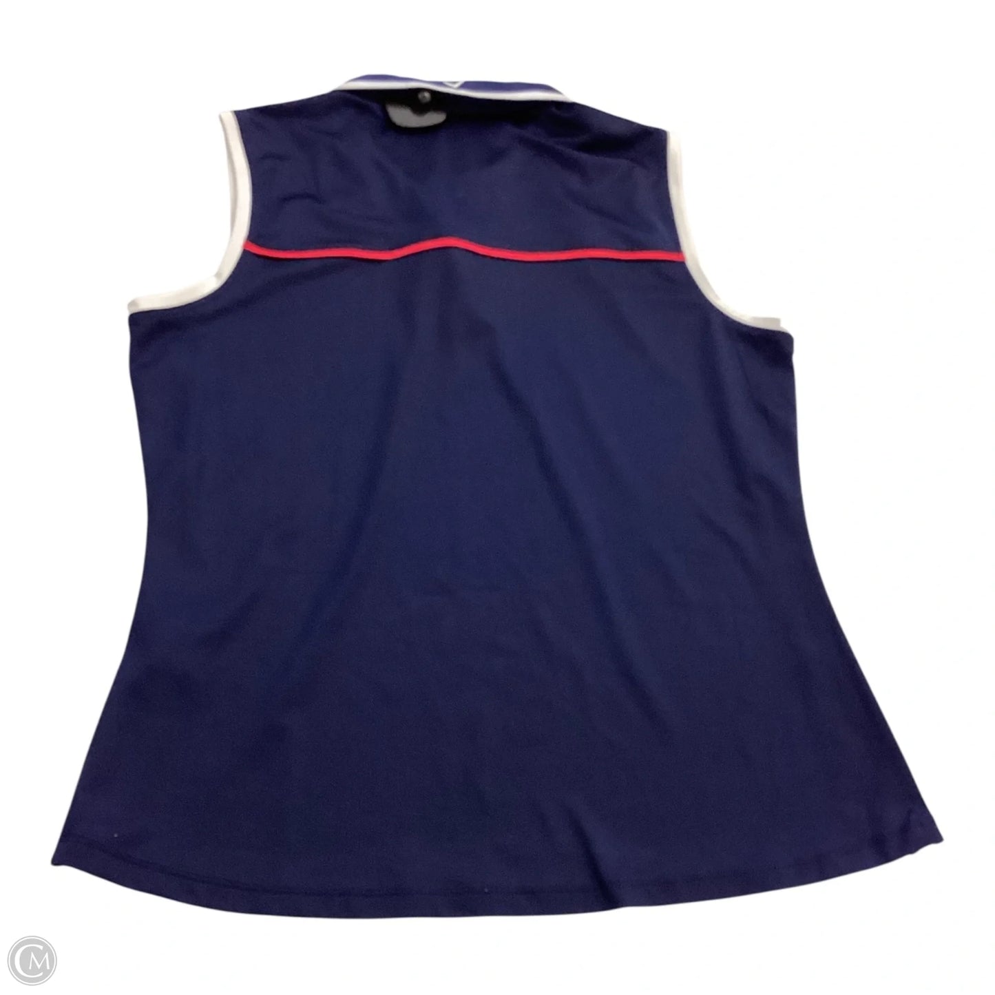 Athletic Tank Top By Callaway In Blue & Red & White, Size: L