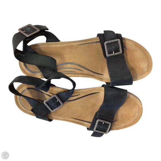 Sandals Heels Wedge By Aetrex In Black, Size: 7.5