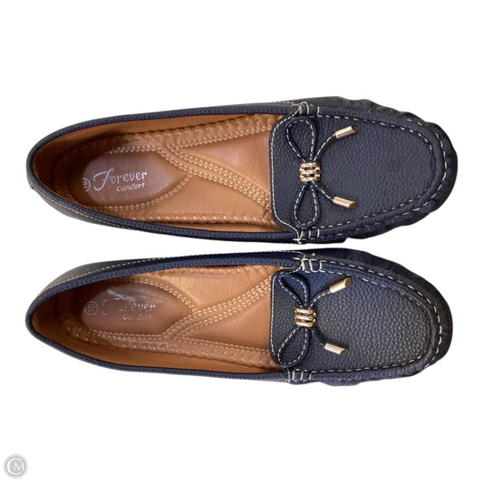 Shoes Flats By Forever In Navy, Size: 10
