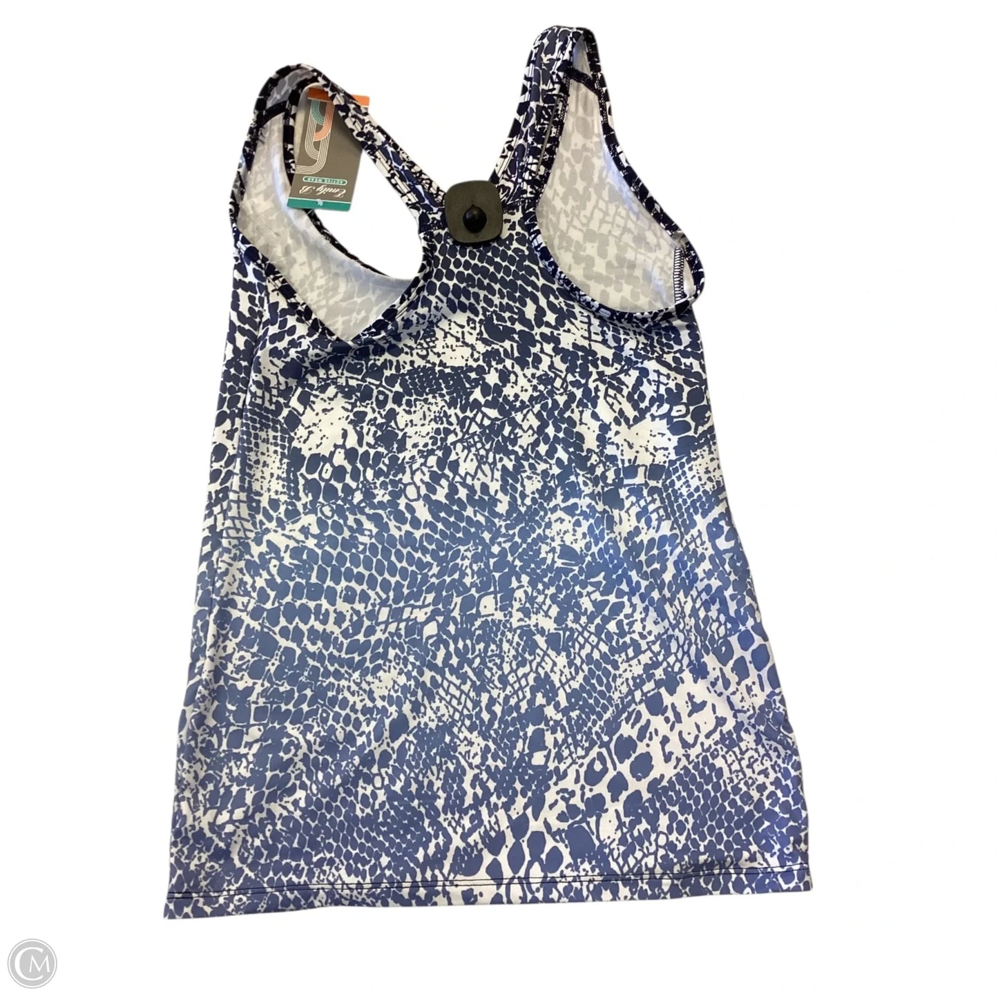 Athletic Tank Top By Clothes Mentor In Blue & White, Size: S