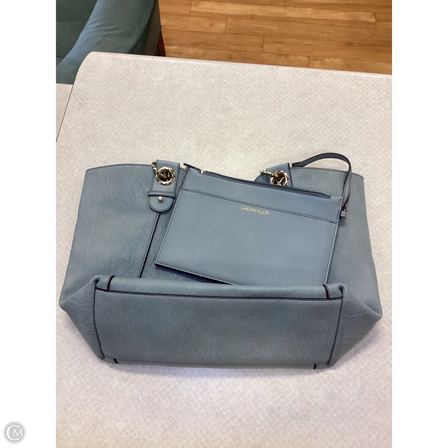 Handbag Leather By Calvin Klein, Size: Large