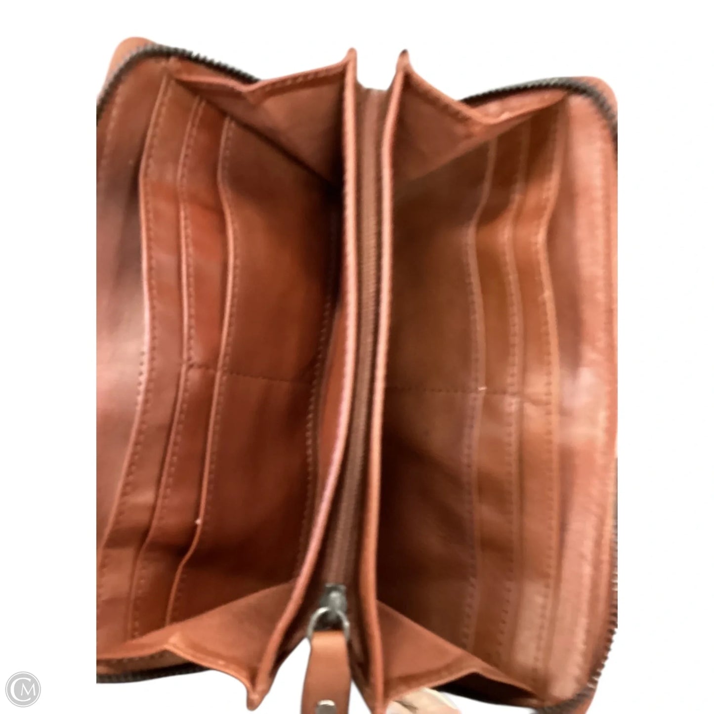 Wallet Leather By Vintage, Size: Medium