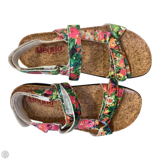 Sandals Flats By Alegria In Floral Print, Size: 6