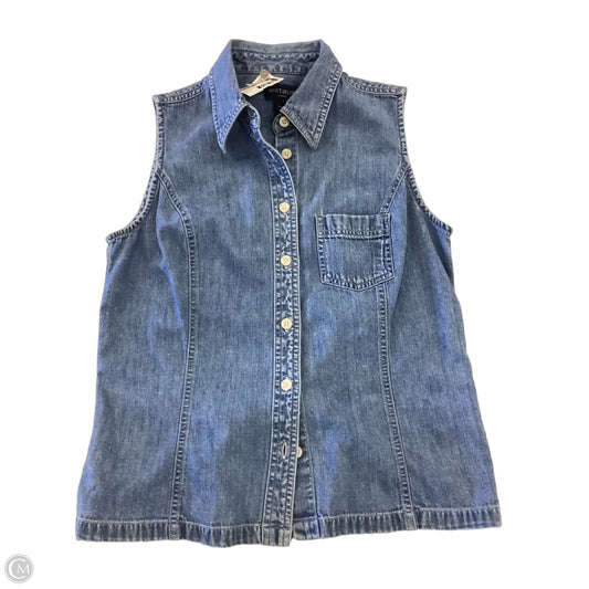 Top Sleeveless By Ann Taylor In Blue, Size: M