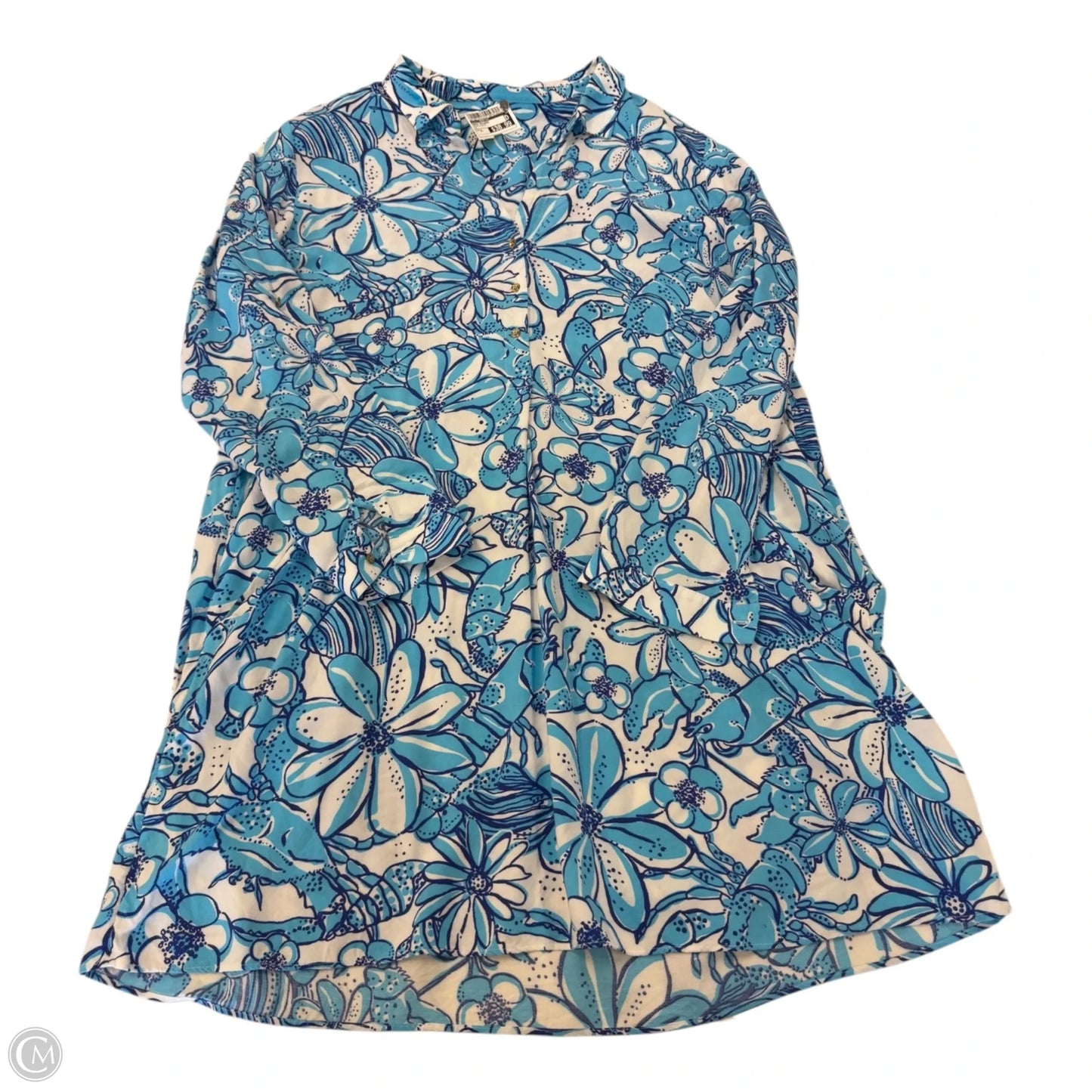 Dress Designer By Lilly Pulitzer In Blue & White, Size: Xl