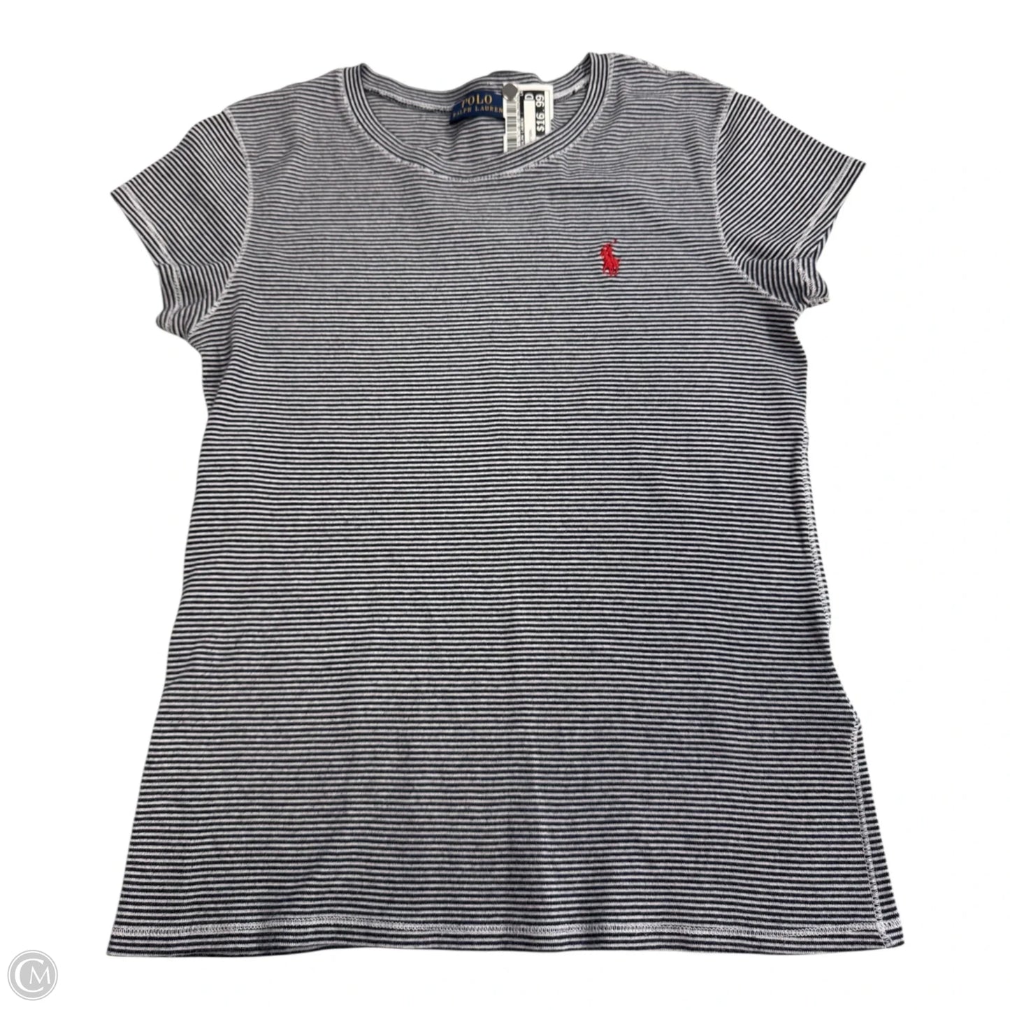 Top Short Sleeve By Polo Ralph Lauren In Striped Pattern, Size: M