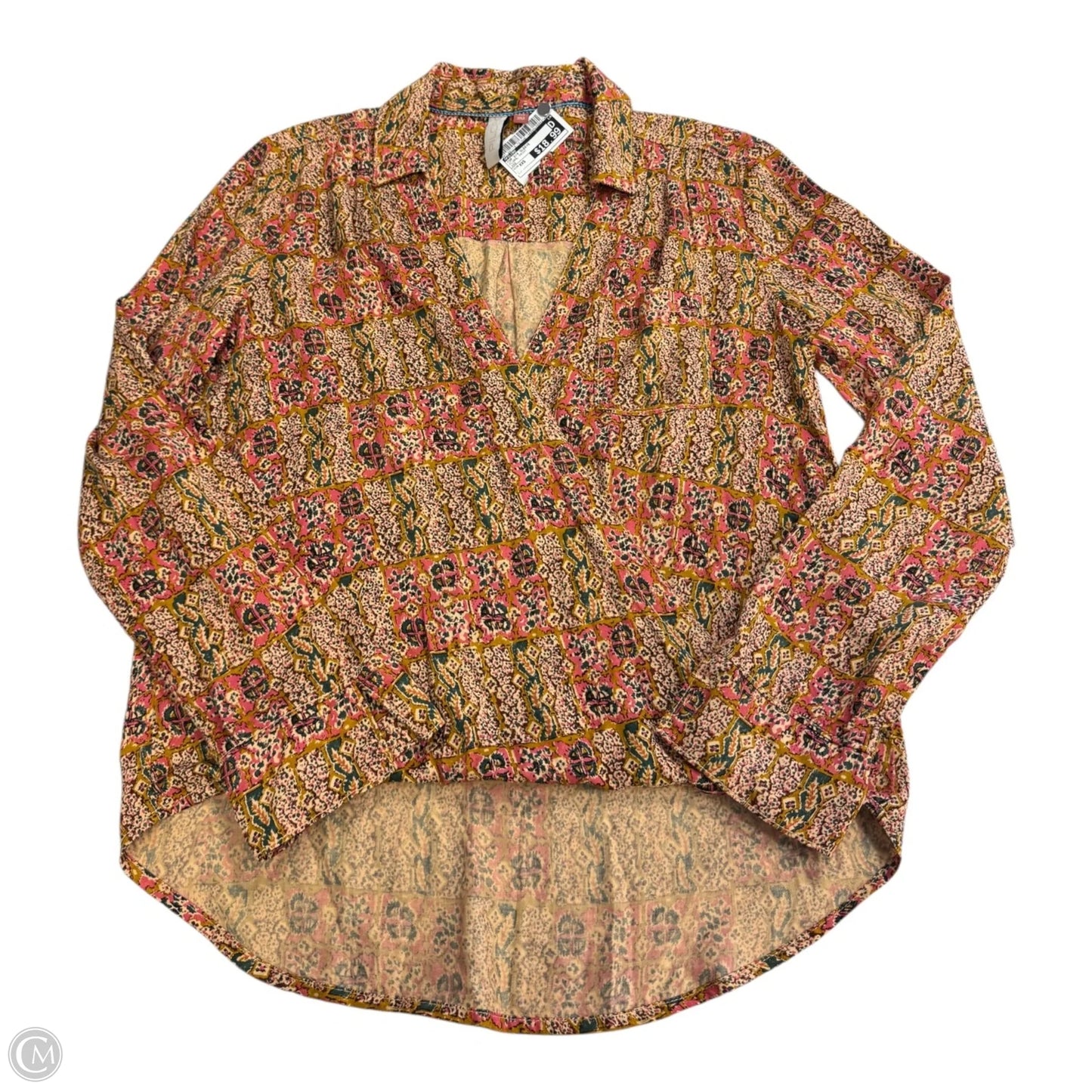 Top 3/4 Sleeve By Pilcro In Floral Print, Size: Xxs