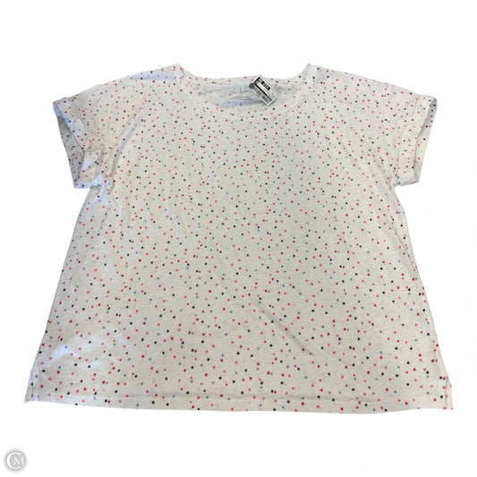 Top Short Sleeve By Talbots In Blue & Red & White, Size: Xl