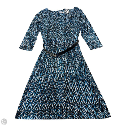 Dress Work By Calvin Klein In Black & Blue, Size: 4