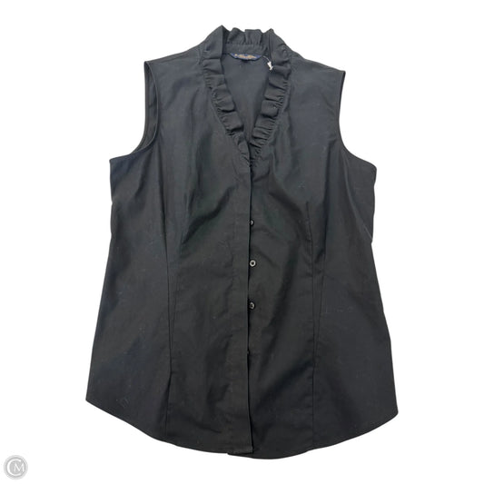 Top Sleeveless By Brooks Brothers In Black, Size: 12