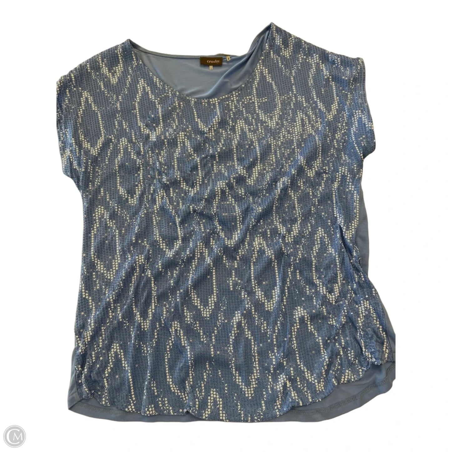 Top Short Sleeve By Crosby In Blue, Size: L