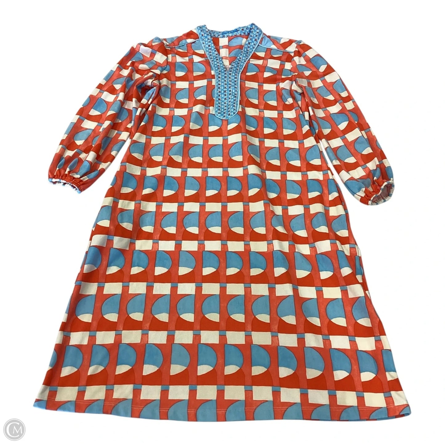 Dress Casual Midi By J Mclaughlin In Blue & Orange, Size: Xs