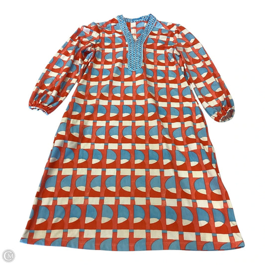 Dress Casual Midi By J Mclaughlin In Blue & Orange, Size: Xs