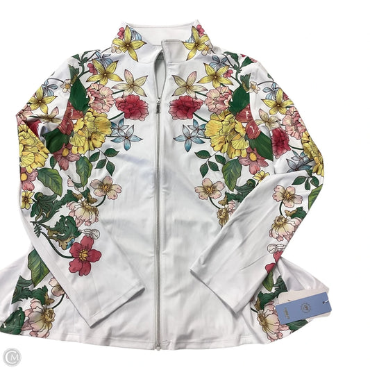 Athletic Jacket By Clothes Mentor In Floral Print, Size: Xl