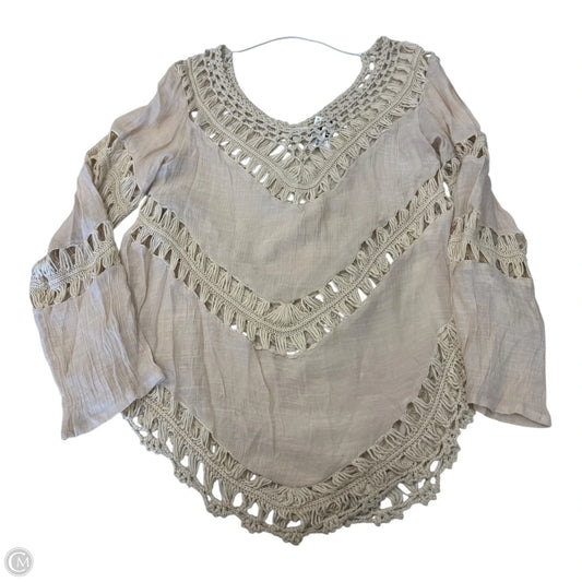 Top 3/4 Sleeve By Umgee In Beige, Size: L