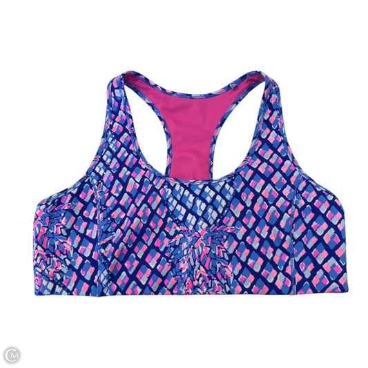 Top Sleeveless Designer By Lilly Pulitzer In Blue & Pink, Size: Xl