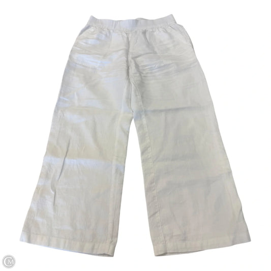 Pants Linen By Lands End In White, Size: 14p