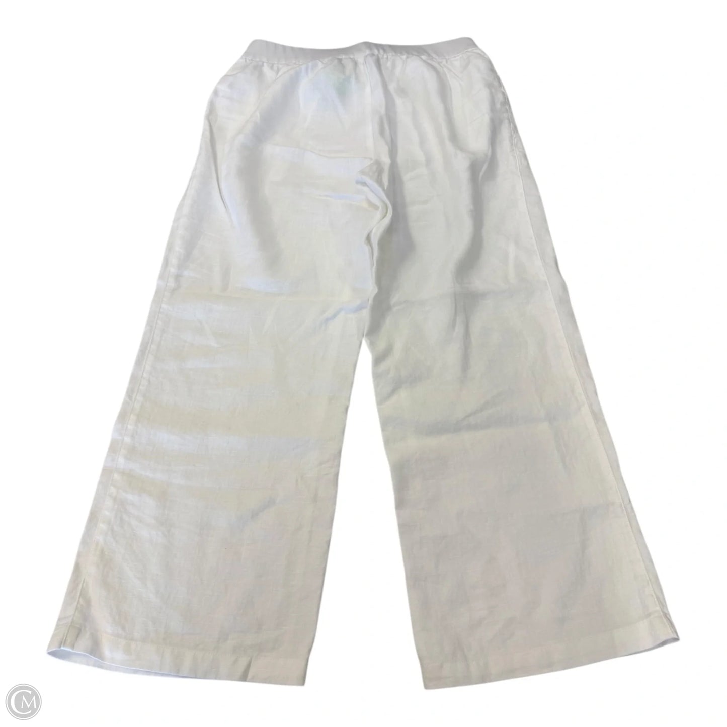 Pants Linen By Lands End In White, Size: 14p