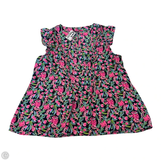 Top Sleeveless Designer By Lilly Pulitzer In Floral Print, Size: L