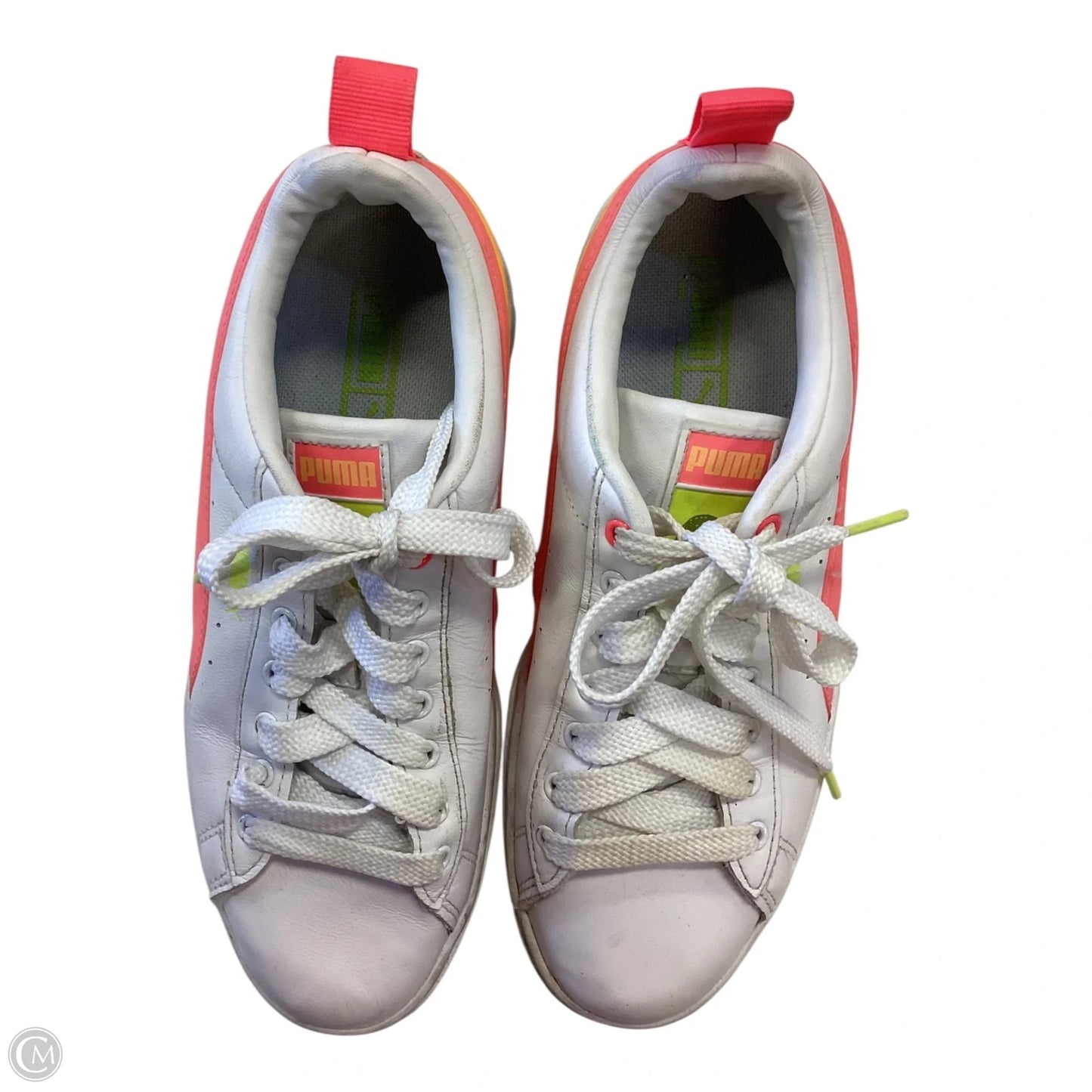 Shoes Sneakers By Puma In Orange & White, Size: 7.5