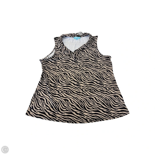 Top Sleeveless By Clothes Mentor In Zebra Print, Size: Xl