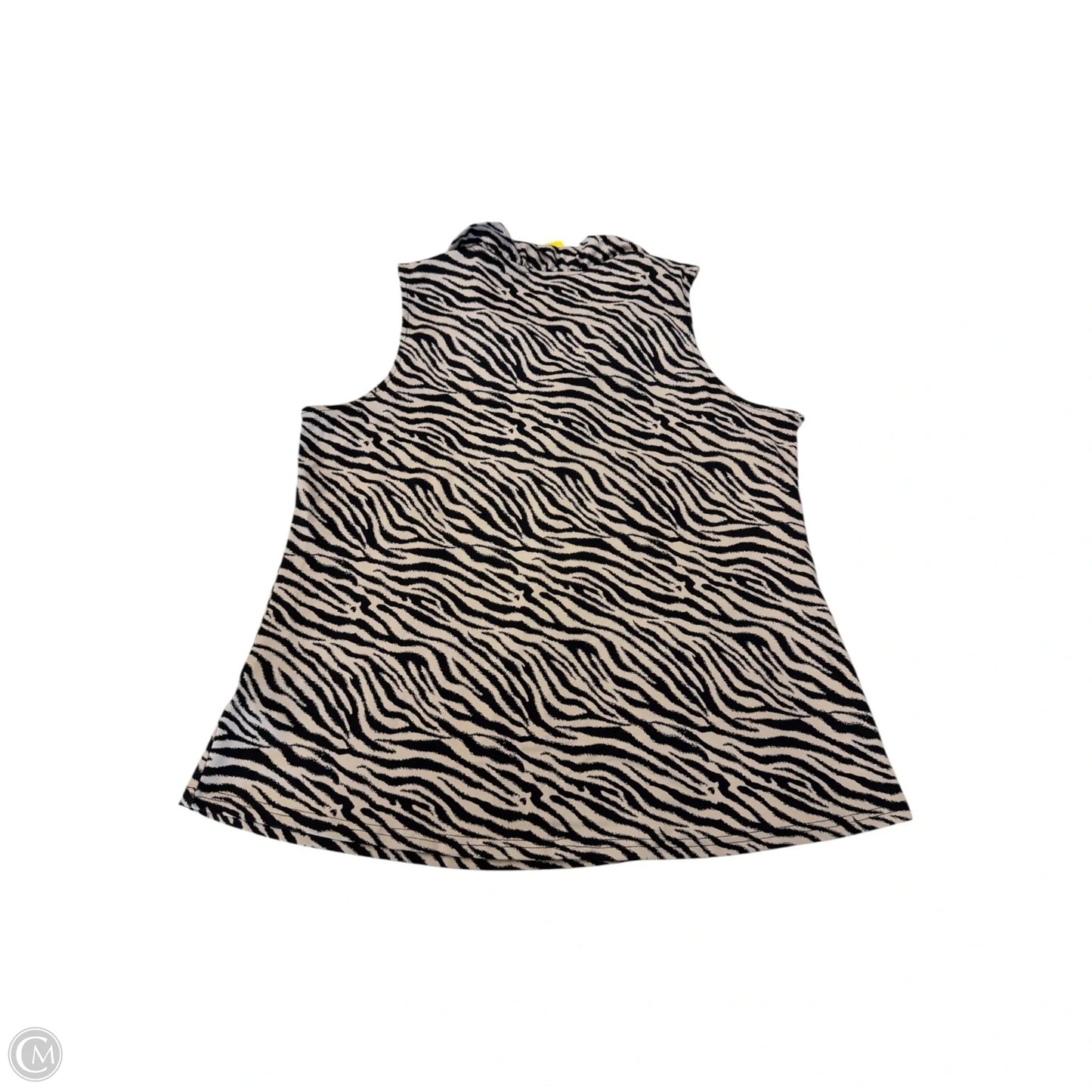 Top Sleeveless By Clothes Mentor In Zebra Print, Size: Xl