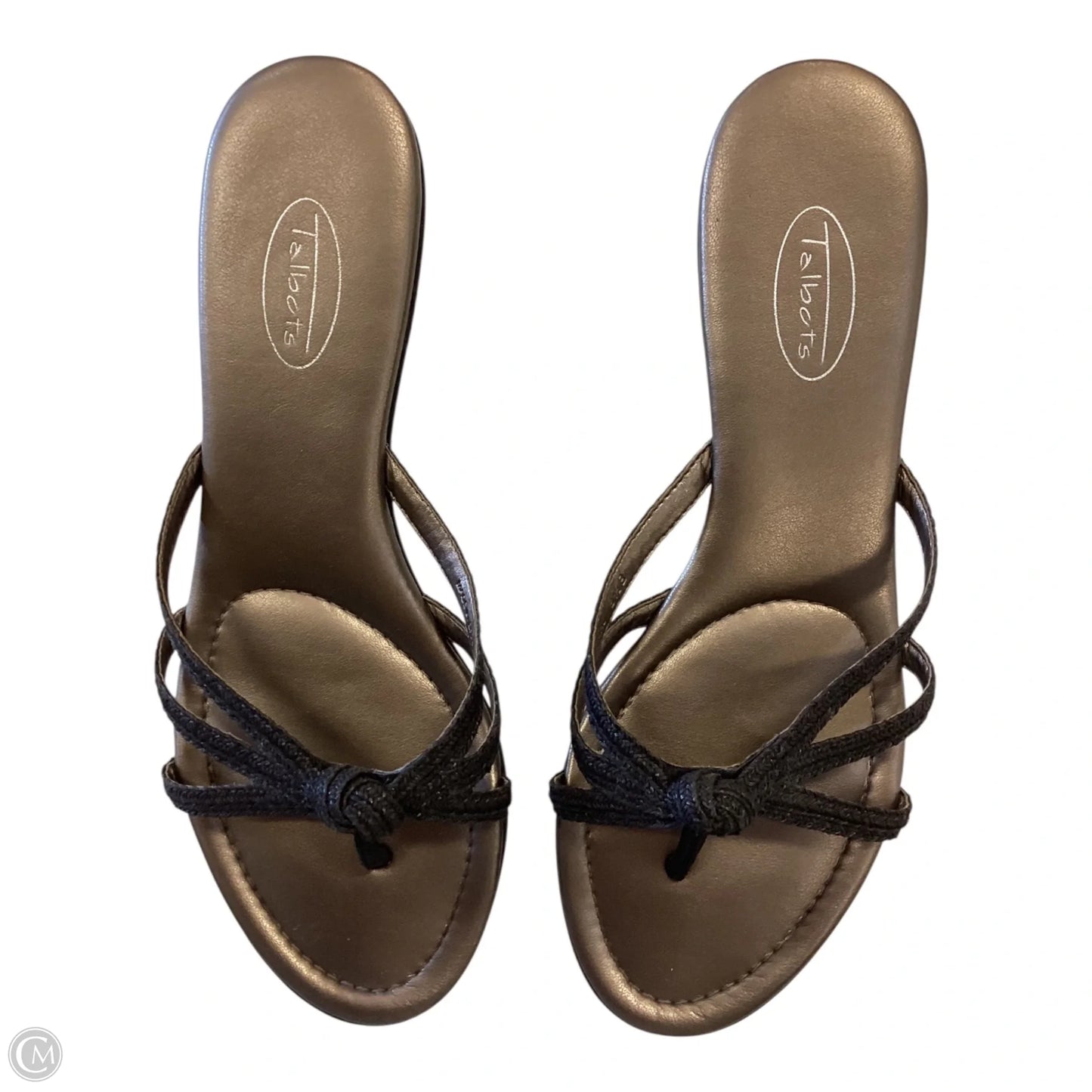 Sandals Heels Kitten By Talbots In Brown, Size: 8.5