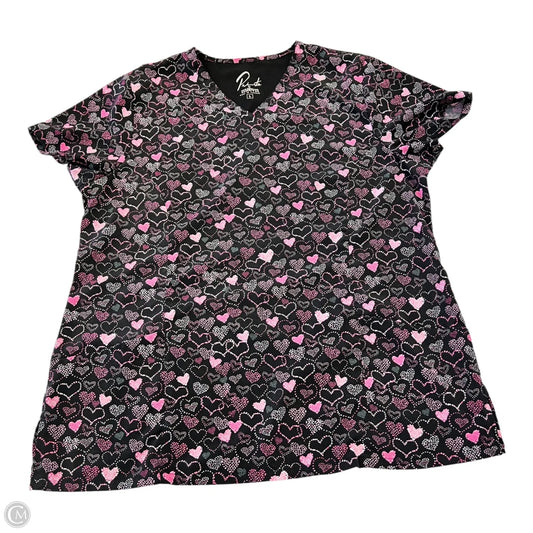 Top Short Sleeve By Clothes Mentor In Black & Pink, Size: L