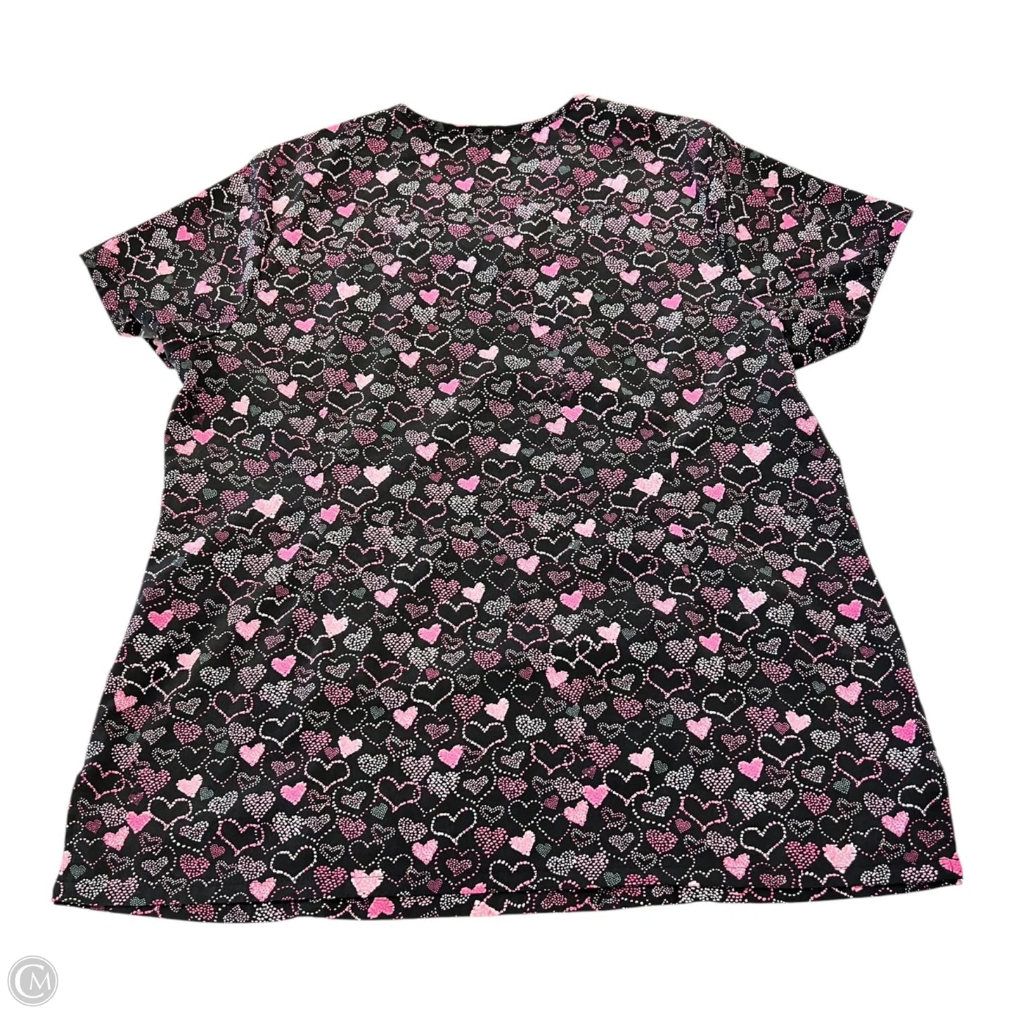 Top Short Sleeve By Clothes Mentor In Black & Pink, Size: L