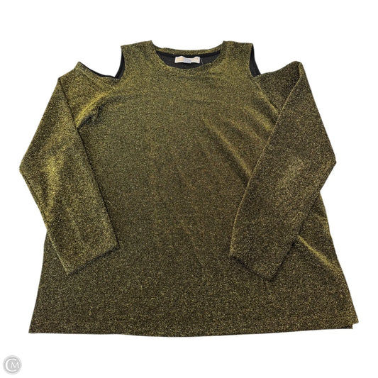 Top Long Sleeve By Michael By Michael Kors In Gold, Size: Xl