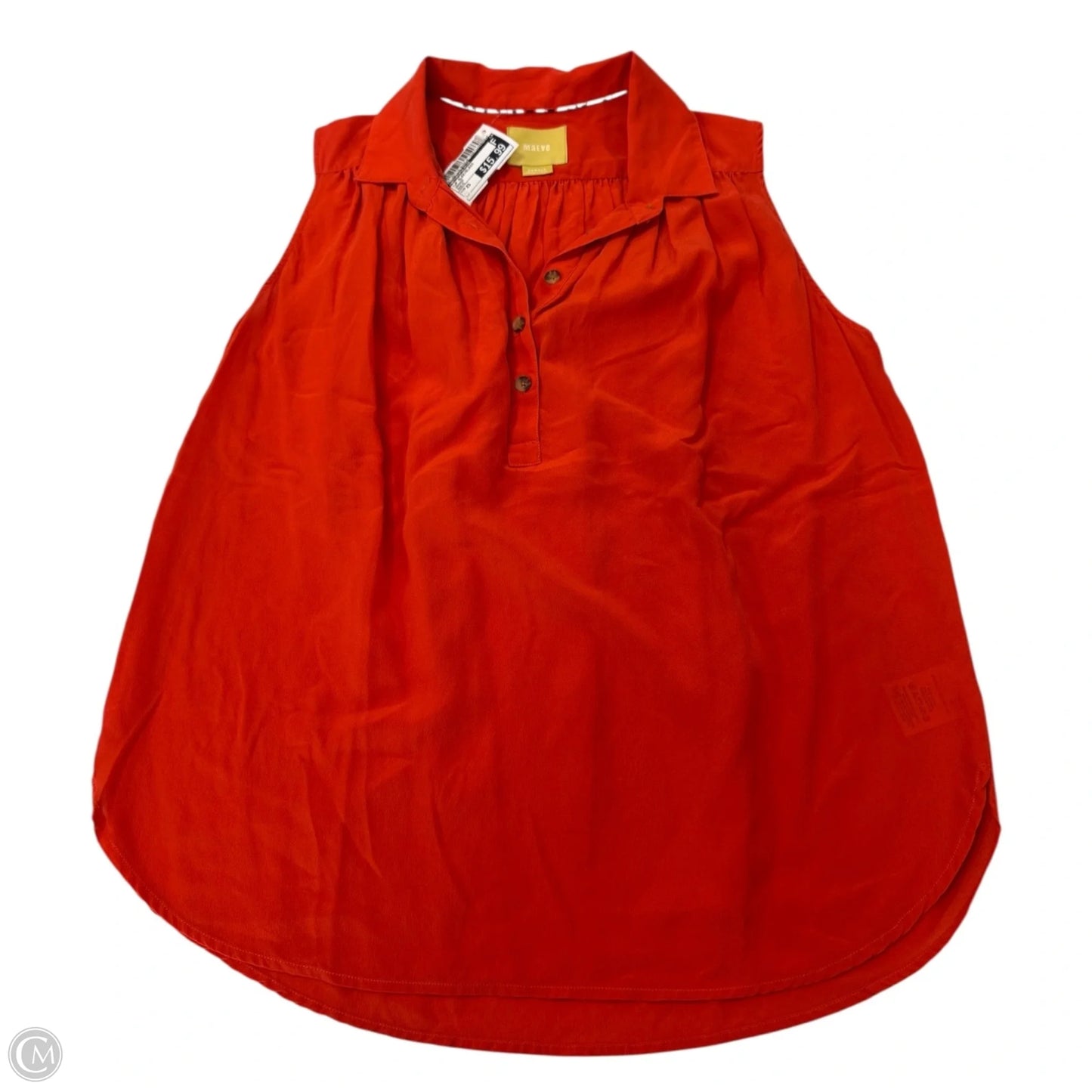 Top Sleeveless By Anthropologie In Orange, Size: Xs