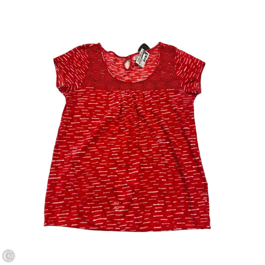Top Sleeveless By Lucky Brand In Cream & Orange, Size: S