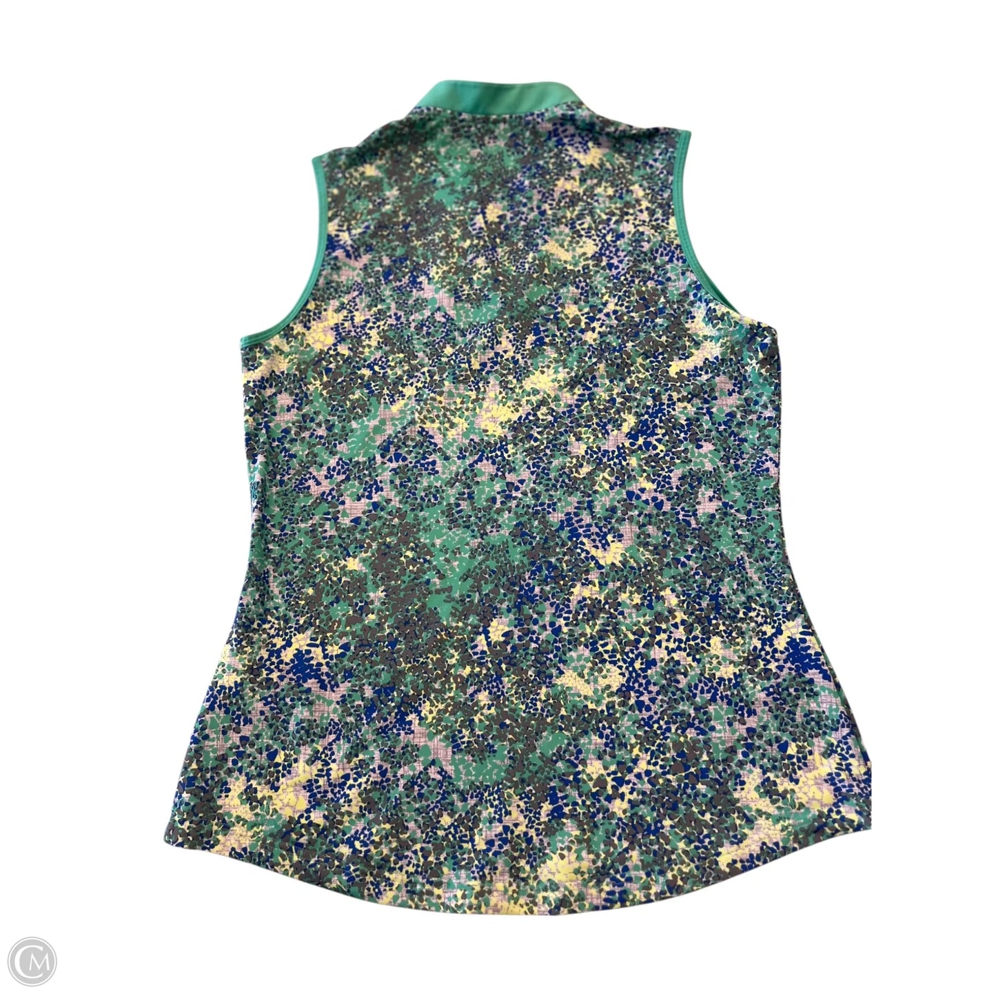 Top Sleeveless By Adidas In Blue & Green, Size: S
