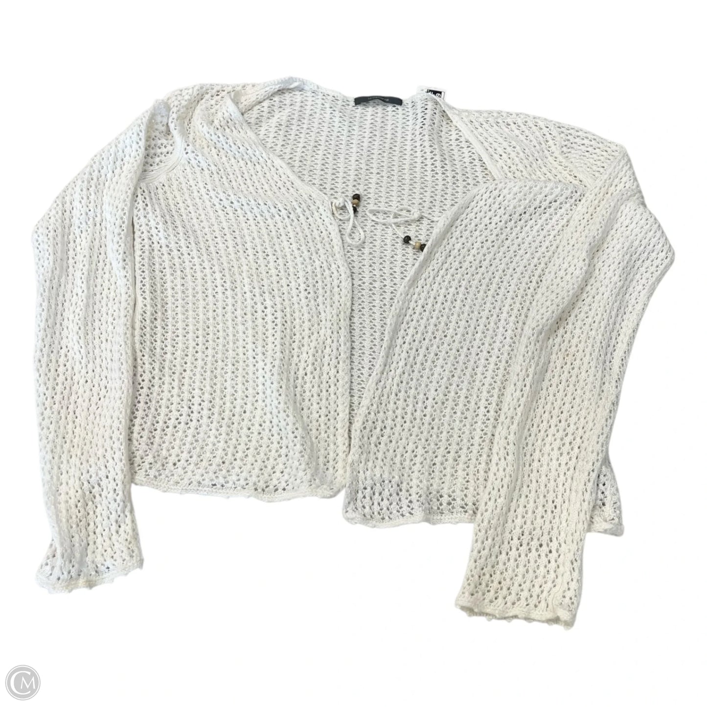 Cardigan By Liz Claiborne In Cream, Size: Osfm