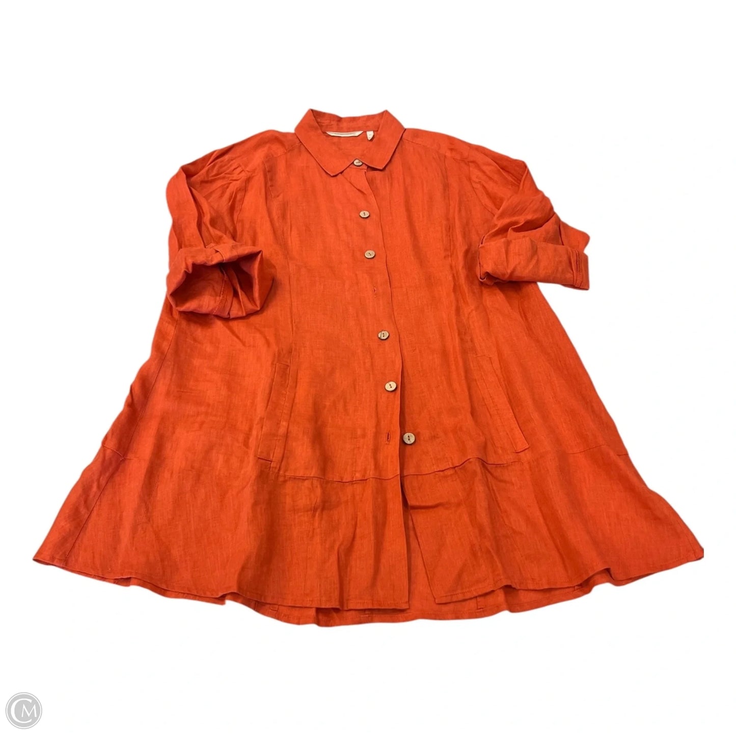 Top 3/4 Sleeve By Soft Surroundings In Orange, Size: Xl