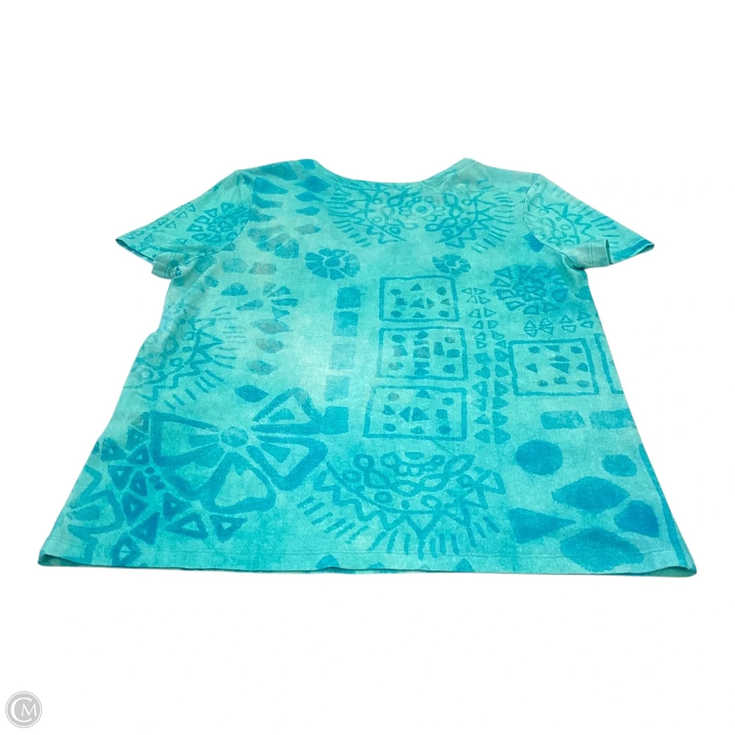 Top Short Sleeve By Chicos In Teal, Size: 0