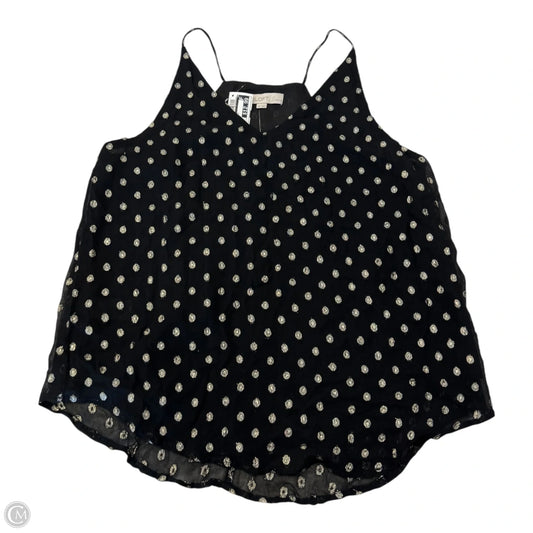 Top Sleeveless By Loft In Black & Gold, Size: Sp