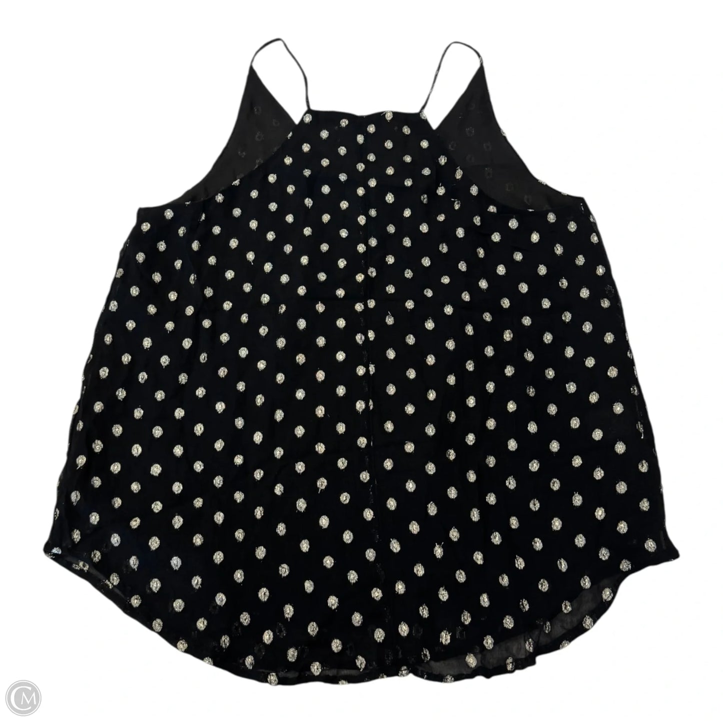 Top Sleeveless By Loft In Black & Gold, Size: Sp