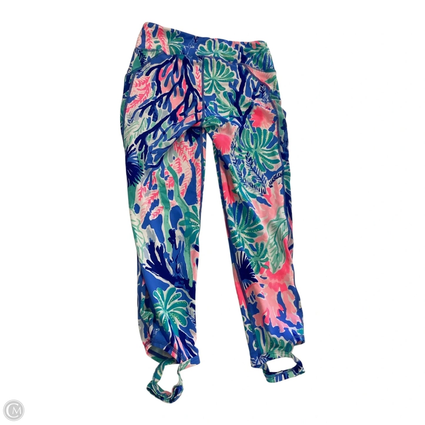 Capris Designer By Lilly Pulitzer In Blue & Pink, Size: S