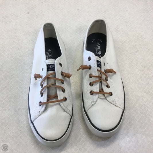 Shoes Sneakers By Sperry In White, Size: 9
