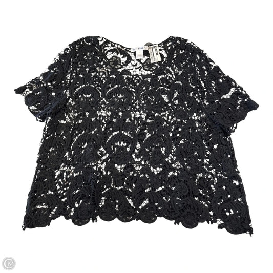 Top Short Sleeve By Say What In Black, Size: 3x