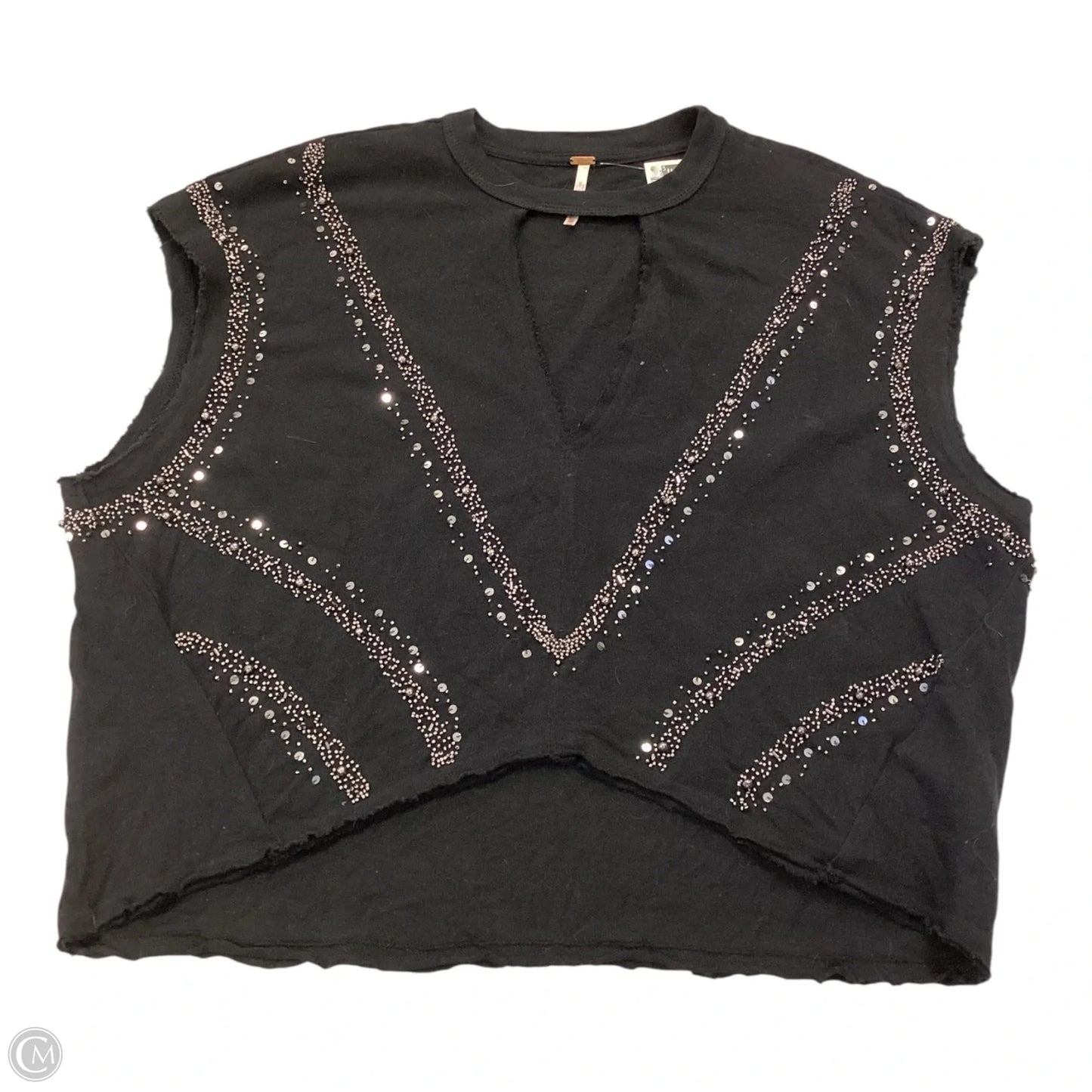 Top Sleeveless By Free People In Black & Silver, Size: Xs