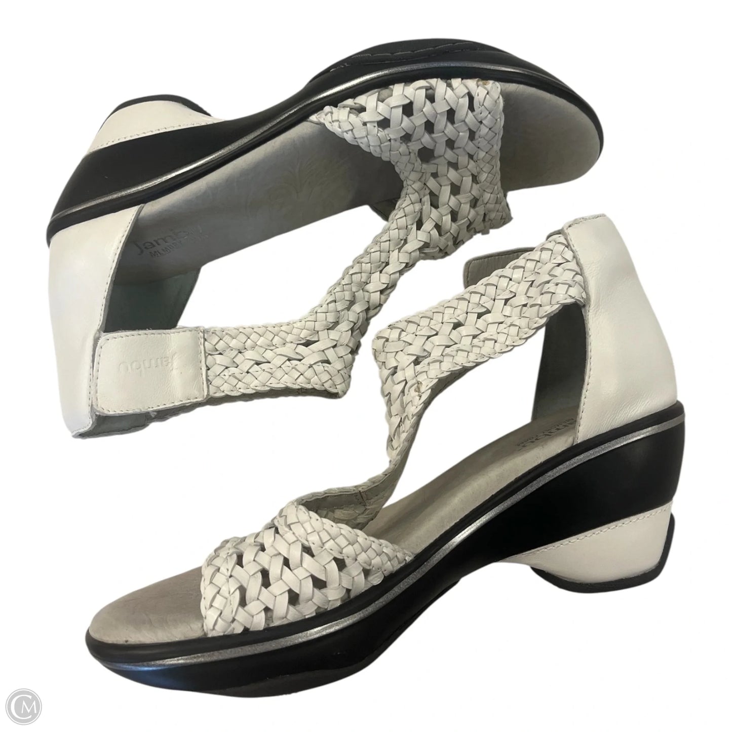 Sandals Heels Wedge By Jambu In White, Size: 8