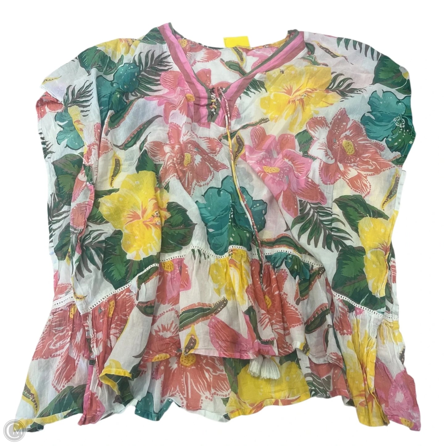 Swimwear Cover-up By Clothes Mentor In Floral Print, Size: Osfm
