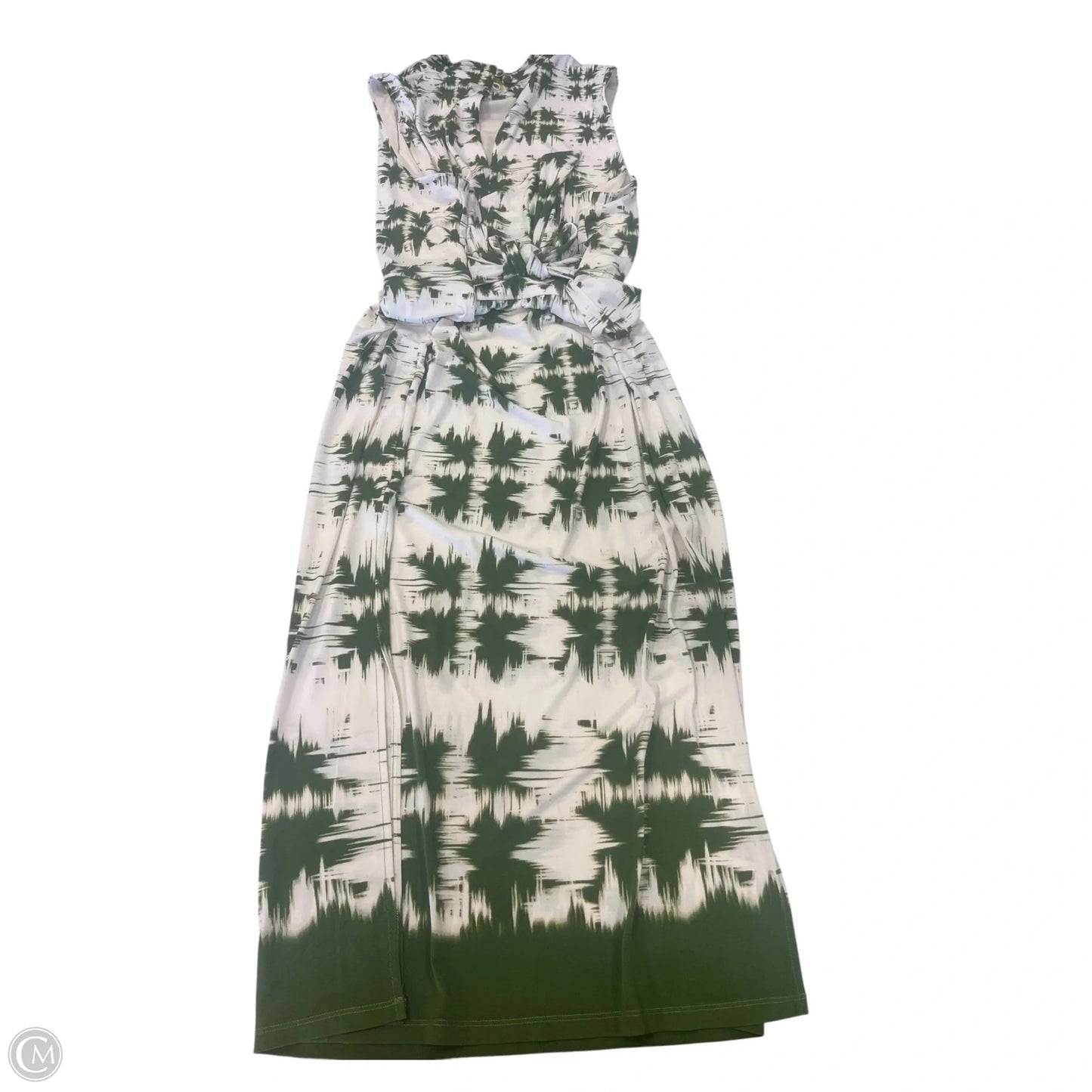 Dress Casual Maxi By London Times In Cream & Green, Size: 16