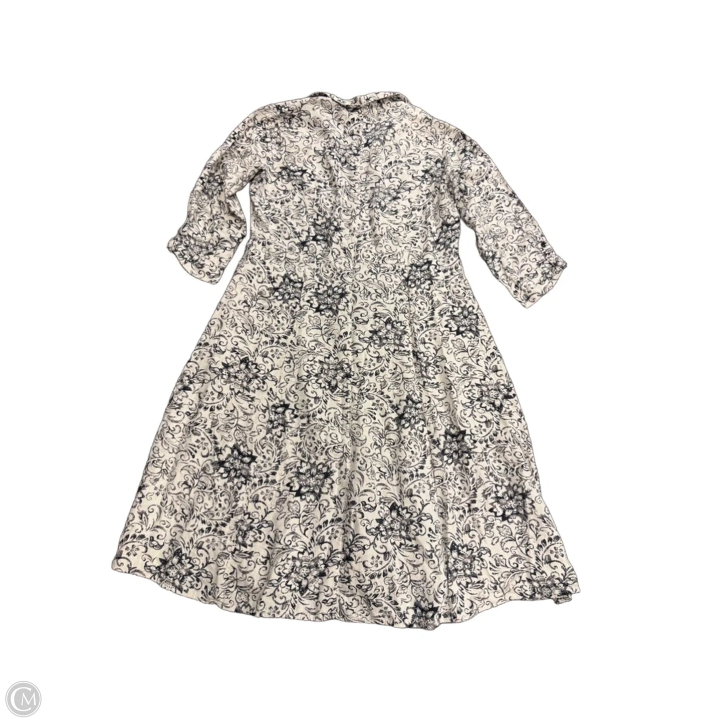 Dress Casual Midi By Jm Collections In Black & Cream, Size: 12