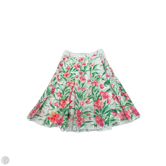 Skirt Midi By Jones New York In Green & Pink, Size: 2p