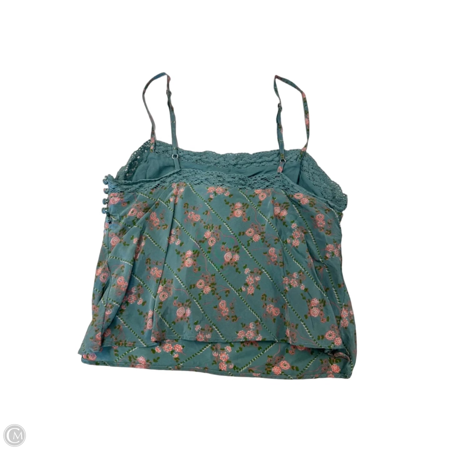 Top Sleeveless By Free People In Green & Pink, Size: Xs