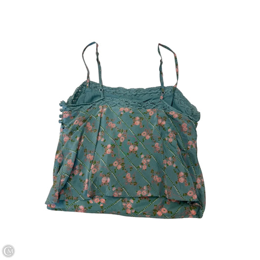 Top Sleeveless By Free People In Green & Pink, Size: Xs
