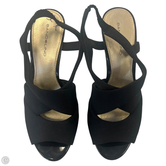 Sandals Heels Stiletto By Bandolino In Black, Size: 7